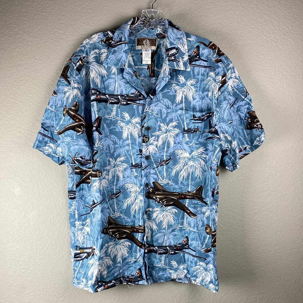 Kalaheo Hawaiian Shirt Vintage Planes